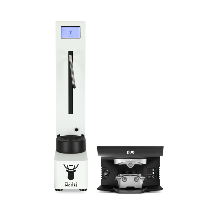 Perfect Moose Greg Automatic Milk Steamer with Mahlkonig E80 and FREE Puqpress & Flow